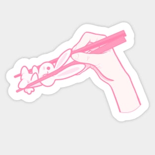 bunny chopsticks Sticker